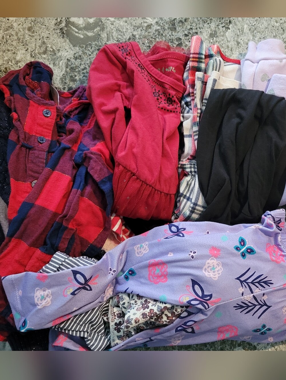 6 Pc 2T Girl Toddler clothes lot bundle 6 Gently Used Girls Clothes Mystery Pack